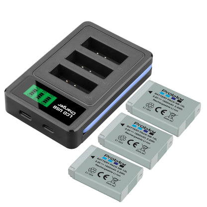 Batterie + chargeur Probty NB-13L NB13L NB-13LH 1600mAh pour Canon PowerShot G5X G7X G9X G7 X Mark II G9 X,SX620 SX720 SX730