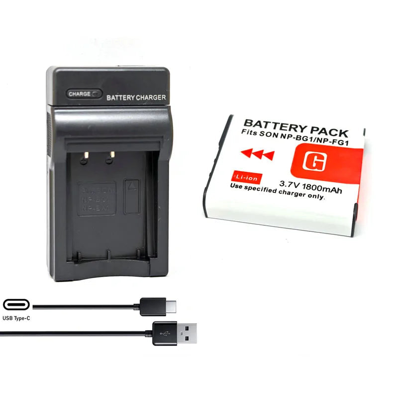 Batterie générique NP-BG1 NP-FG1 NPBG1 NPFG1 + Chargeur pour SONY DSC W300 W210 W170 W200 W270 WX10 H70 H50 H10 H9 HX5C T100