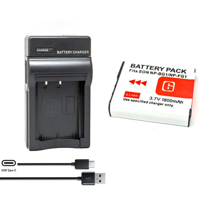 Batterie générique NP-BG1 NP-FG1 NPBG1 NPFG1 + Chargeur pour SONY DSC W300 W210 W170 W200 W270 WX10 H70 H50 H10 H9 HX5C T100