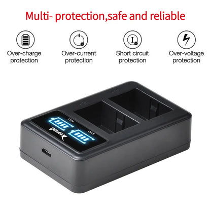 Batterie + chargeur Aspern DMW-BMB9 DMW BMB9 BMB9E pour Panasonic Lumix DC-FZ82 FZ70 FZ60 FZ100 FZ150 FZ40 FZ45 FZ47 FZ48