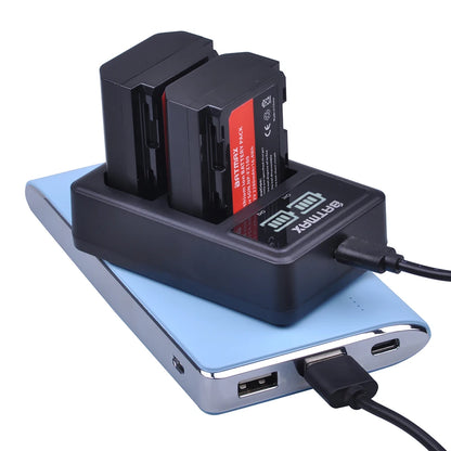 Batterie Batmax 2280mAh NP-FZ100 FZ100 + double chargeur LED USB pour Sony ZV-E1, Alpha A7III, A7R III, A9, A6600, a7 IV, a7R IV, A6700, A7M4...