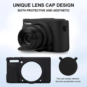 Housse de protection en silicone anti-choc pour Canon PowerShot SX740 / SX730