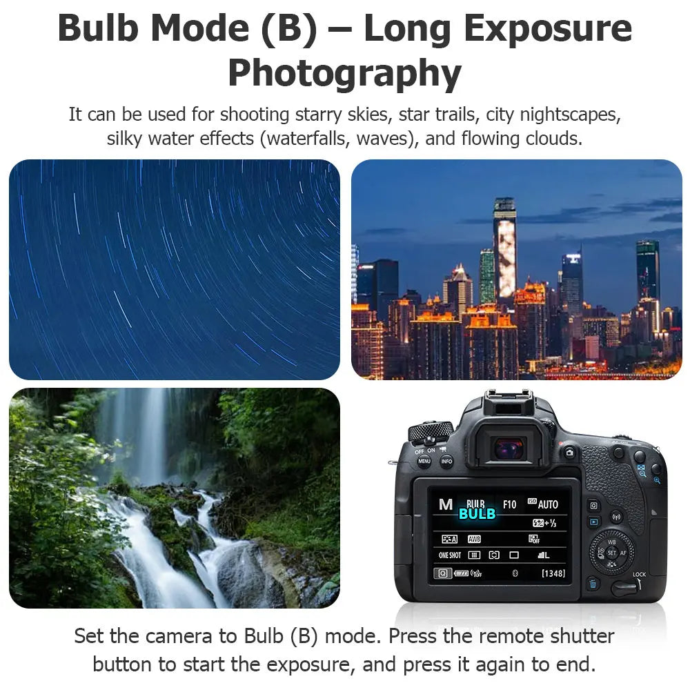 Télécommande AODELAN BR-E1 Déclencheur sans fil pour Canon EOS R10 R8 R7 R6 R6II R5II R5C R3 R M50 M6II G5XII T7i SL2 SL3 200D 250D...