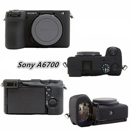 Housse silicone de protection anti-choc pour Sony A6700 A7IV ZV-E10 ZV-1 ZV1F A7c A9 A7R A7 A7S III IV A7III A7RIII A7RIV A9II ZV1II