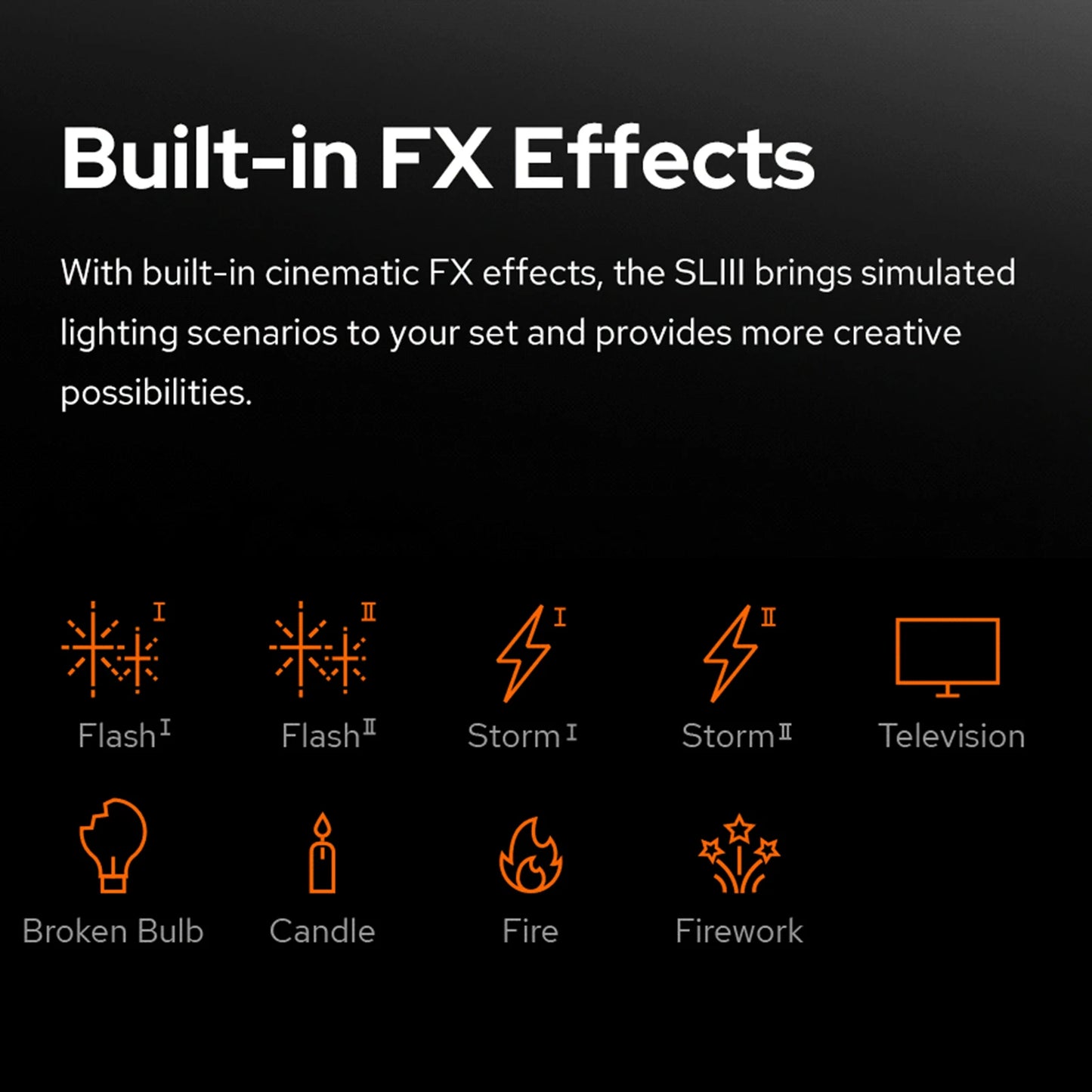 Eclairage LED studio Godox SL300IIIBi 330W 2800K-6500K Dimmable 9 effets d'éclairage FX CRI96 TLCI9