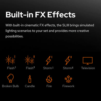 Eclairage LED studio Godox SL300IIIBi 330W 2800K-6500K Dimmable 9 effets d'éclairage FX CRI96 TLCI9