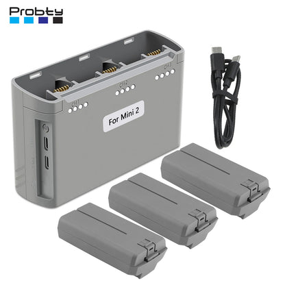 Batterie + chargeur Probty pour drone DJI Mavic Mini 2, Mini SE, Mini 4K, Mini 2 SE