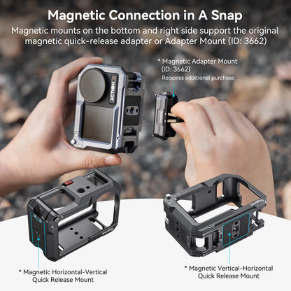 Cage SmallRig 4119C pour DJI Osmo Action 5 Pro / 3/4 étui de caméra , cadre de protection