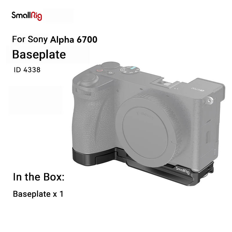 Cage SmallRig pour Sony Alpha 6700 Plaque de fixation rapide intégrée pour Arca avec serre-câble pour HDMI