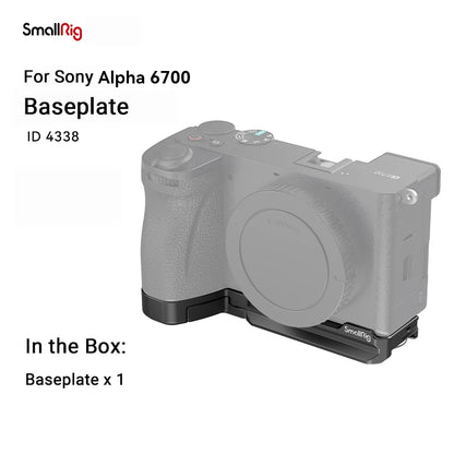Cage SmallRig pour Sony Alpha 6700 Plaque de fixation rapide intégrée pour Arca avec serre-câble pour HDMI