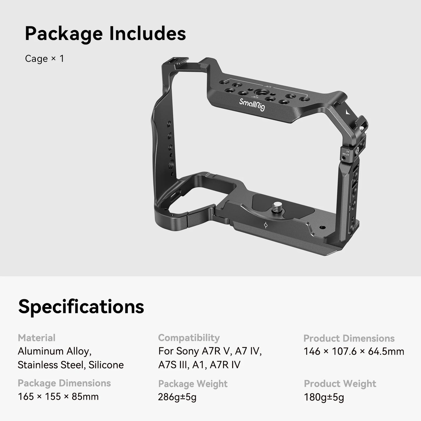 Cage SmallRig pour Sony Alpha a7iv A7 IV / Alpha 7S III