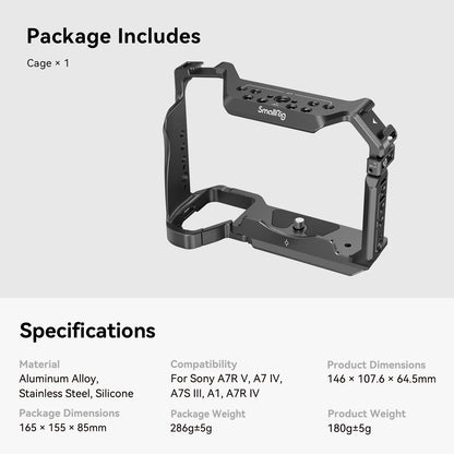 Cage SmallRig 3667 pour Sony A7R V / A7 IV/  A7S III/ A 1/ A7R IV