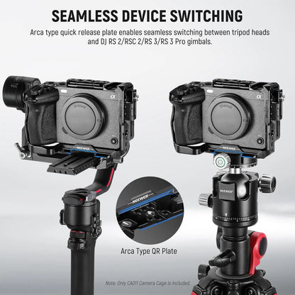 Cage NEEWER pour Sony FX3/FX30 avec serre-câble, Rail NATO, trous de positionnement ARRI 3/8
