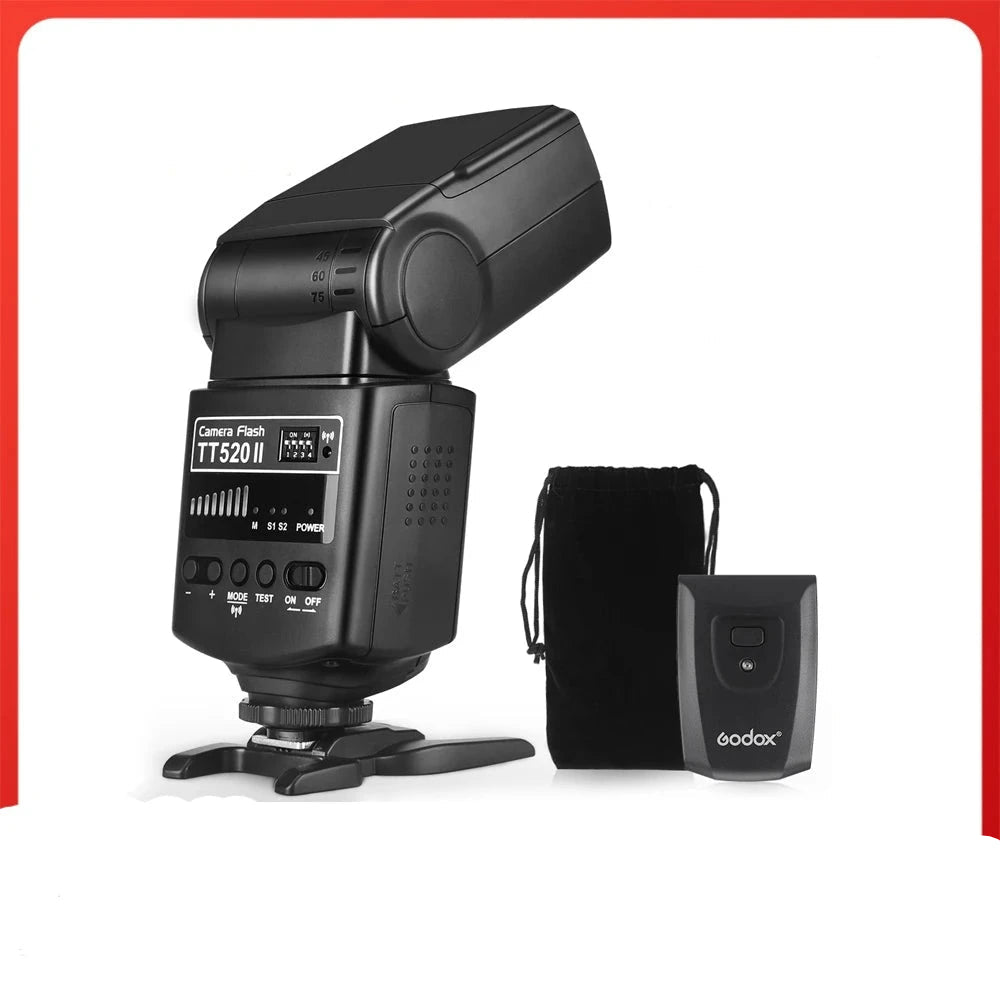 Flash Godox TT520 Ⅱ Speedlite + déclencheur AT-16  sans fil 2.4G