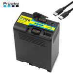 Batterie Probty BP-U100 recharge usb-c pour Sony BP-U30 U60 U70 U90 EX260 EX280 Z280 FS5 7 FX6 Z190 EX1R EX200 avec charge rapide PD45W