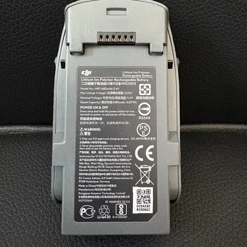 Batterie d'origine pour drone DJI Spark 1480 mAh 11,4 V