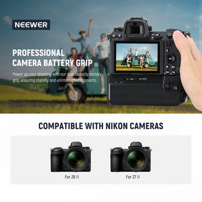 Grip NEEWER MB-N11 + télécommande 2.4G pour appareil photo Nikon Z6 II et Z7 II et EN-EL15c/ EN-EL15b/ EN-EL15 haute qualité