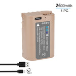 Batterie Probty DMW-BLK22 DMW BLK22, 2600mAh, avec charge USB-C, pour appareils photo Panasonic LUMIX DC-S5 DC-S5 II DC-S5 IIX GH5 II GH6 GH5M2