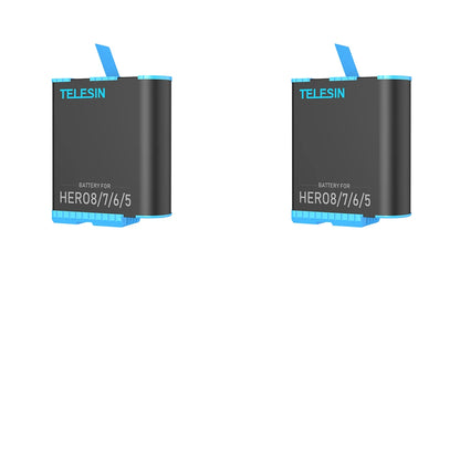 Batterie TELESIN pour GoPro Hero 5, 6, 7, 8, 1220 mAh + Chargeur Rapide à 3 Voies