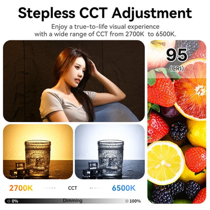 Eclairage LED studio Ulanzi VL-200Bi 200W bicolore réglable continu sans fil APP contrôle pour Studio