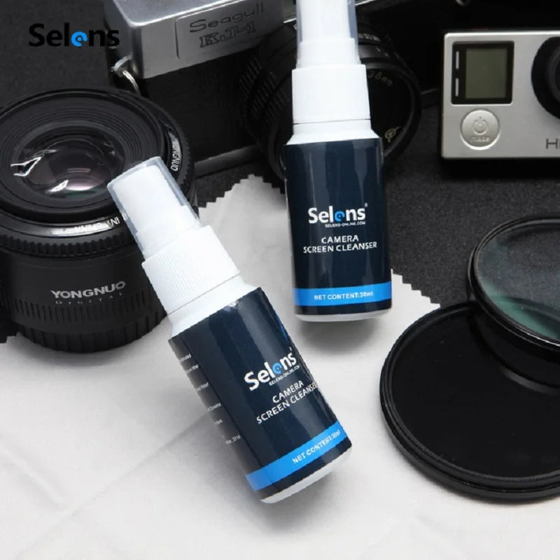 Solution de nettoyage d'objectif Selens 30 ml pour objectif et écran LCD