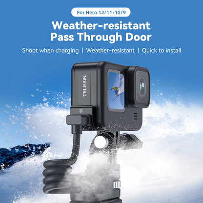 TELESIN Waterproof Charging Mount for GoPro 12, 11, 10, 9, Type-C Battery Charging