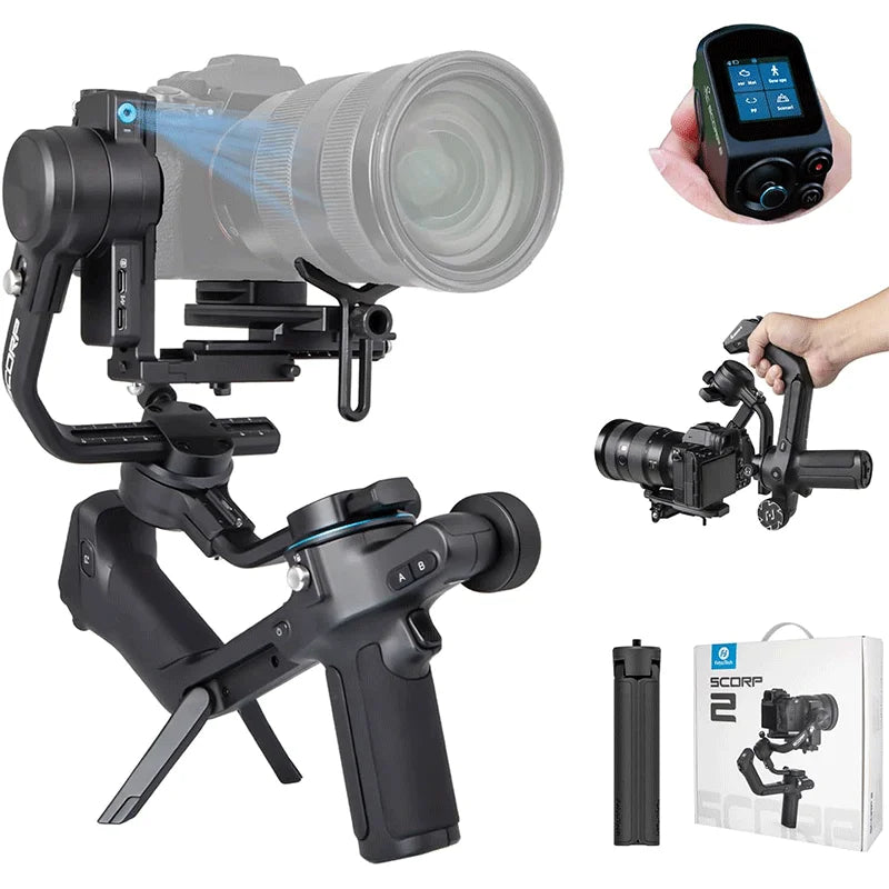 Stabilisateur FeiyuTech SCORP 2 pour appareil photo, écran tactile 2.5 kg max pour canon sony