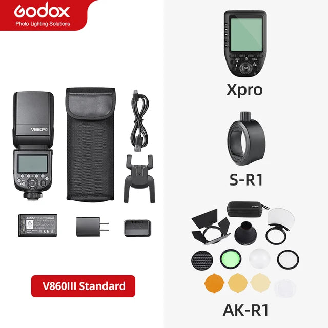 Flash pour appareil photo Godox V860III V860 III Speedlite E-TTL HSS pour Canon Sony Nikon Fuji Olympus Panasonic Pentax...