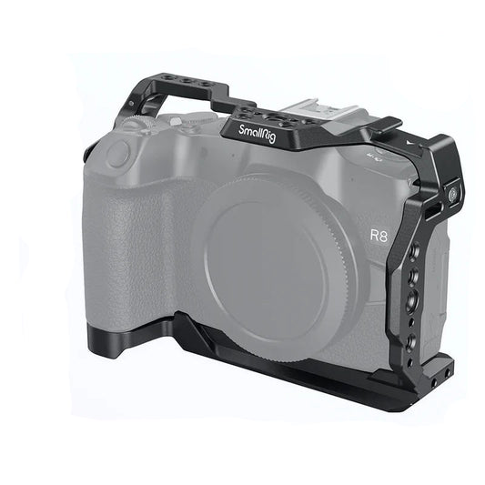 Cage SmallRig 4212 pour Canon EOS R8 avec plaque à dégagement rapide Arca Swiss pour trépied à cardan DJI avec trous filetés 1/4 "-20-