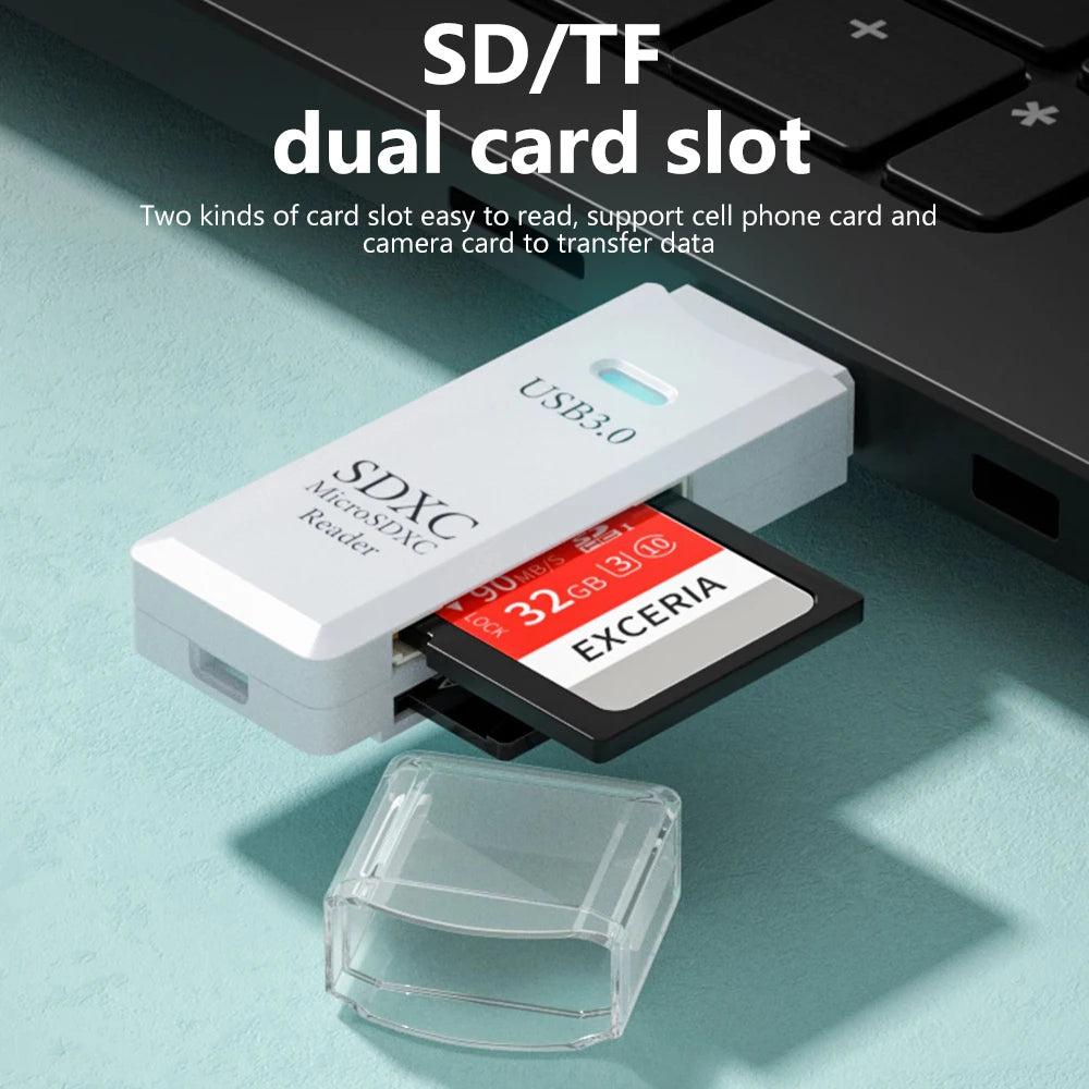 Lecteur de carte Olaf Micro SD 2 et carte SD en 1 USB 3.0 haute vitesse