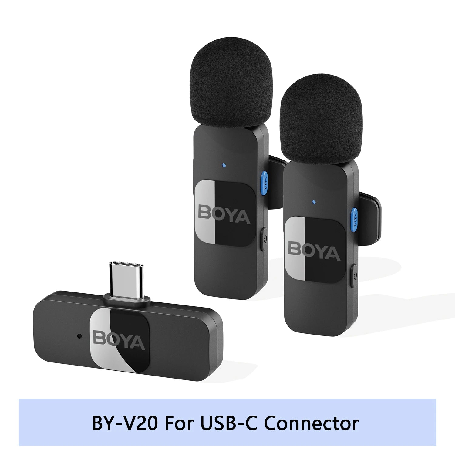 Mini Microphone Lavalier professionnel sans fil BOYA BY-V pour iPhone, iPad, Android, reflex, caméra, diffusion en direct, enregistrement de jeu, Interview, Vlog...