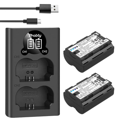 Batterie Probty 2600mAh NP-W235 NP W235 + chargeur double pour Fujifilm X-T5 X-T4 GFX 100S X-H2S GFX 50S II VG-XT4 Grip
