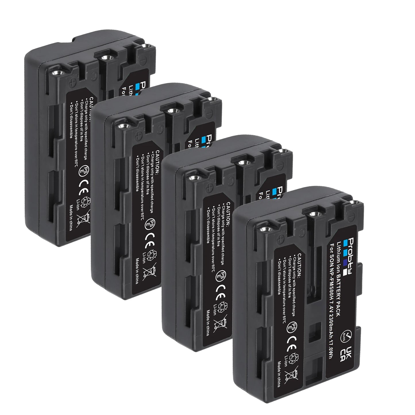 Batterie Probty 2300mAh NP-FM500H NP FM500H + chargeur USB LCD pour Sony Alpha A58 A57 A65 A77 A99 A900 A700 A580 A560 A550