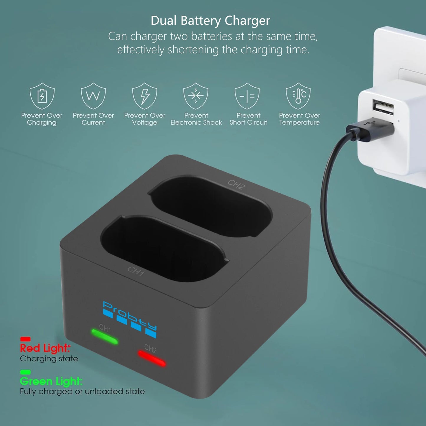 Batterie Probty BP-SCL6 2880mAh haute qualité pour Leica Q2 SL2 SL2-S Q3 SL3 SL3-S 43 + chargeur double