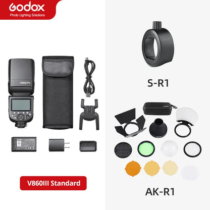 Flash pour appareil photo Godox V860III V860 III Speedlite E-TTL HSS pour Canon Sony Nikon Fuji Olympus Panasonic Pentax...