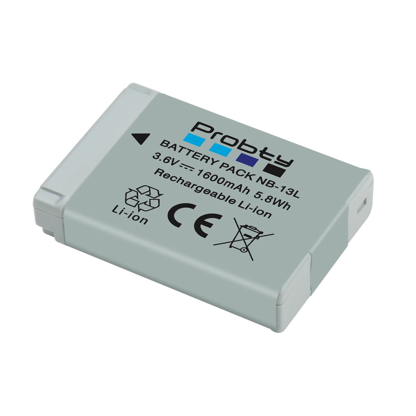 Batterie + chargeur Probty NB-13L NB13L NB-13LH 1600mAh pour Canon PowerShot G5X G7X G9X G7 X Mark II G9 X,SX620 SX720 SX730