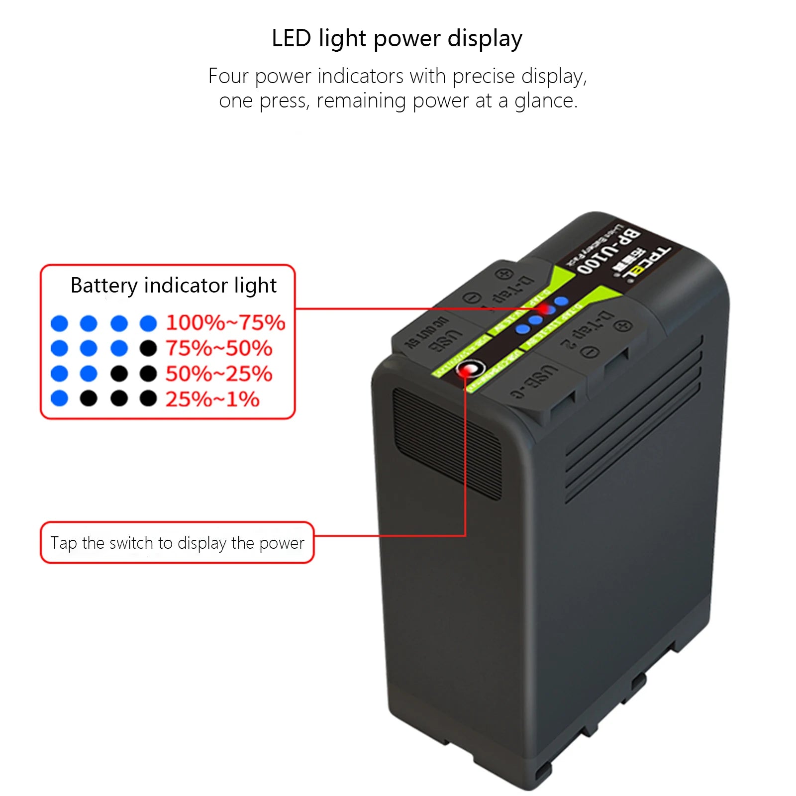 Batterie BP-U100 Avec PD45W Charge Rapide Pour Sony Caméra EX260 EX280 Z280 FS5 FS7 FX6 Z190 EX1R EX200 BP-U30 U60 U70 U90