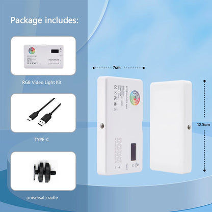 Panneau d'éclairage Lumière RGB LED vidéo photographie CRI95 + 2500-9000K LCD pour Vlog Streaming en direct