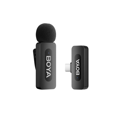 Mini Microphone Lavalier professionnel sans fil BOYA BY-V pour iPhone, iPad, Android, reflex, caméra, diffusion en direct, enregistrement de jeu, Interview, Vlog...