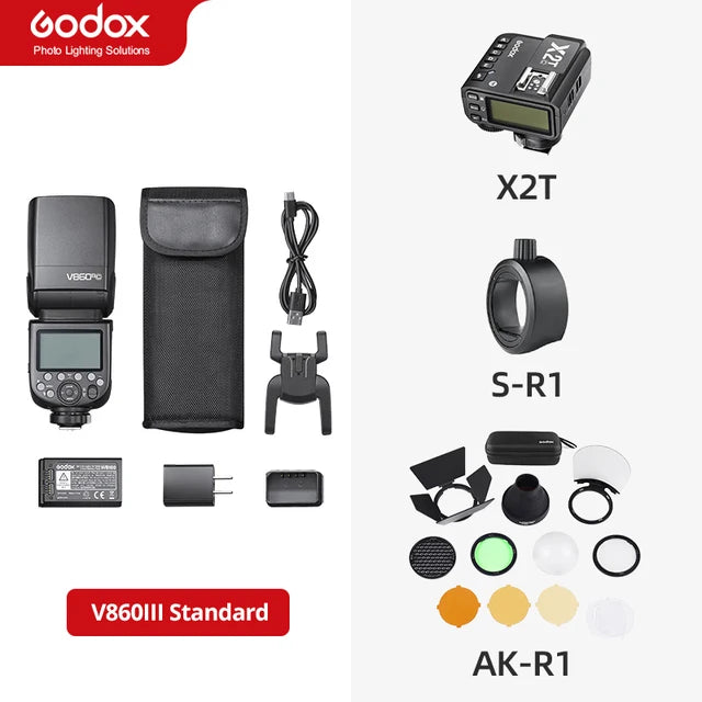 Flash pour appareil photo Godox V860III V860 III Speedlite E-TTL HSS pour Canon Sony Nikon Fuji Olympus Panasonic Pentax...