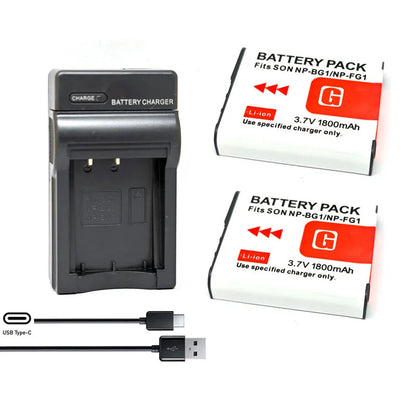 Batterie générique NP-BG1 NP-FG1 NPBG1 NPFG1 + Chargeur pour SONY DSC W300 W210 W170 W200 W270 WX10 H70 H50 H10 H9 HX5C T100