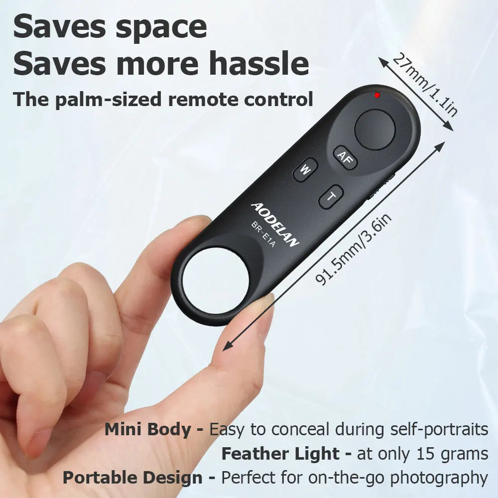 Télécommande AODELAN BR-E1 Déclencheur sans fil pour Canon EOS R10 R8 R7 R6 R6II R5II R5C R3 R M50 M6II G5XII T7i SL2 SL3 200D 250D...
