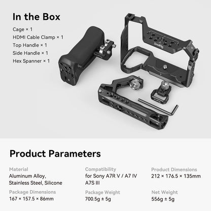 Cage SmallRig 3667 pour Sony A7R V / A7 IV/  A7S III/ A 1/ A7R IV