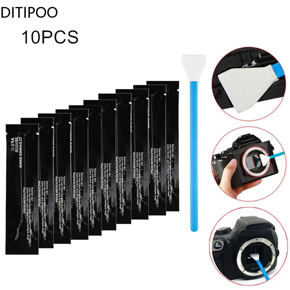 Écouvillon de nettoyage de capteurs professionnel, 10 pièces pour appareil photo numérique, capteur CCD ou CMOS pour capteurs APS-C et plein format