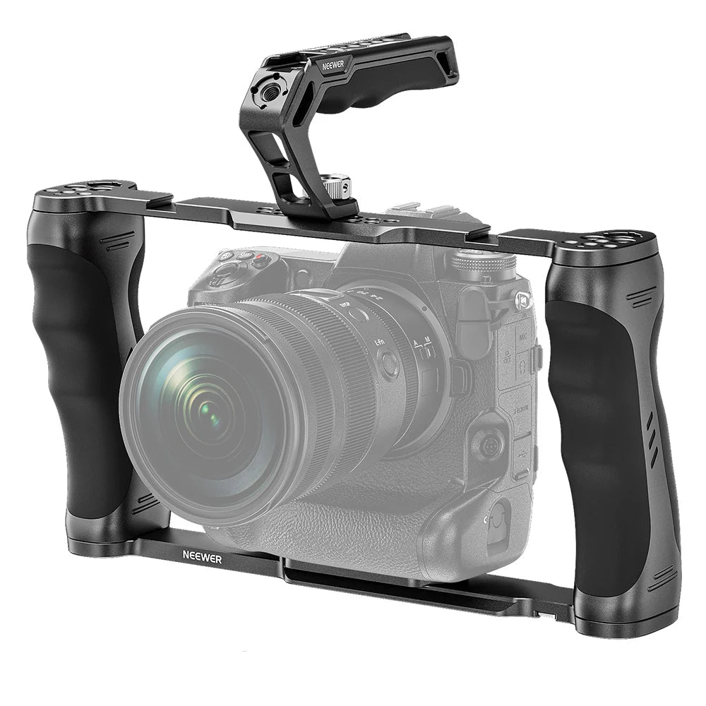 Cage universelle + poignée Neewer ARRI 3/8 ", plate-forme vidéo, base de type Arca