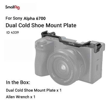 Cage SmallRig pour Sony Alpha 6700 Plaque de fixation rapide intégrée pour Arca avec serre-câble pour HDMI