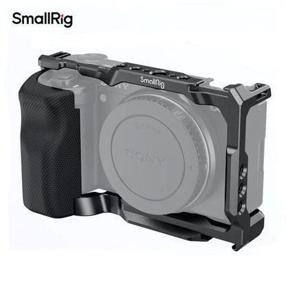 Cage SmallRig pour Sony ZV-E10 avec poignée en silicone et plaque de dégagement rapide intégrée