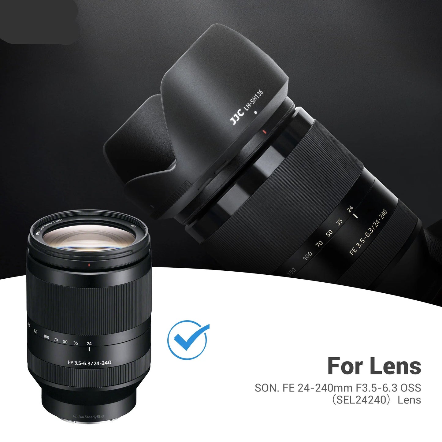 Pare-soleil JJC ALC-SH136 pour Sony FE 24-240mm F3.5-6.3 OSS