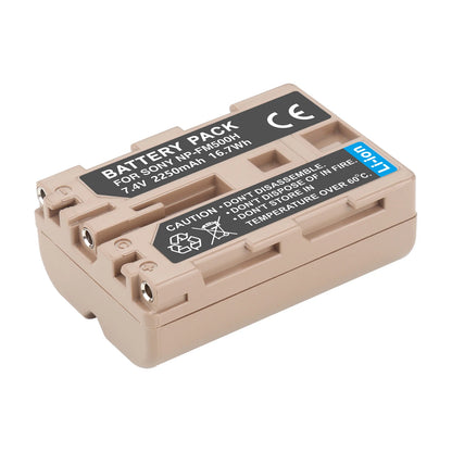 Batterie Probty 2250mAh NP-FM500H NP FM500H FM500H USB-C pour Sony Alpha A58 A57 A65 A77 A99 A900 A700 A580 A560 A550 A850