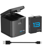 Batterie probty 2280 mAh pour batterie GoPro Hero 13 + chargeur 3 emplacements